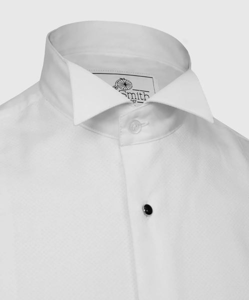 Mens 100% Cotton Marcella Wing Collar Modern Fit Dress Formal White Shirt