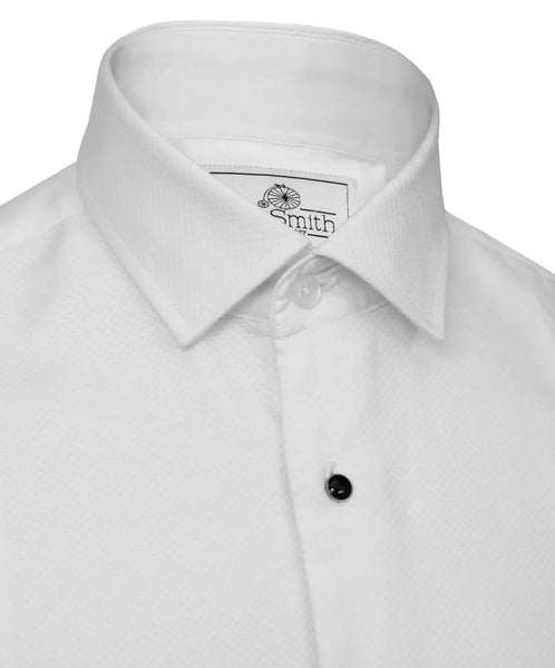 Mens 100% Cotton Marcella Standard Collar Modern Fit Dress Formal White Shirt