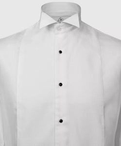 Mens 100% Cotton Marcella Wing Collar Modern Fit Dress Formal White Shirt