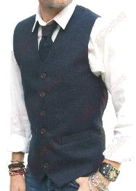 Mens Classic Country Waistcoat -Navy Blue - Waistcoats Vest Gilet  S M L Xl XXL 3XL 4XL