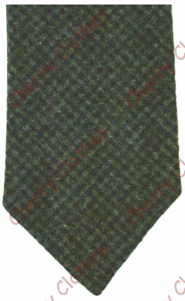 Wool Blend Tweed Donegal Herringbone Worsted Fleck Check Ties - Lots Of Colours!