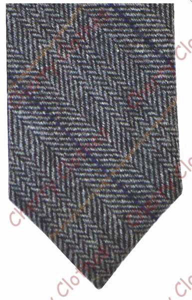 Wool Blend Tweed Donegal Herringbone Worsted Fleck Check Ties - Lots Of Colours!