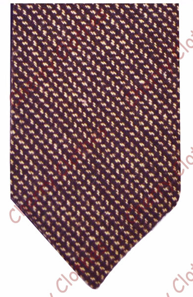 Wool Blend Tweed Donegal Herringbone Worsted Fleck Check Ties - Lots Of Colours!