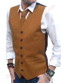 Mens Waistcoat Waistcoats Classic Country - Mustard  -Vest Gilet  S M L Xl XXL 3XL 4XL